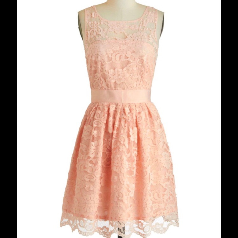 BB Dakota Pink Lace Dress